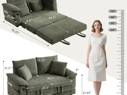 Upholstered Futon Convertible Floor Sofa Bed
