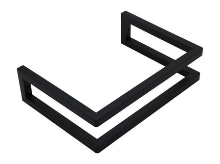 Wall Mounted Rectangular Bathroom Sink With Towel Bar And Faucet Hole - White