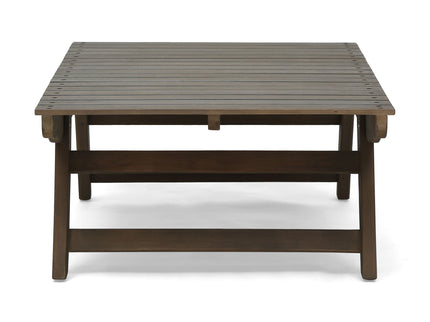 Outdoor Acacia Wood Coffee Table With Open Slat Design