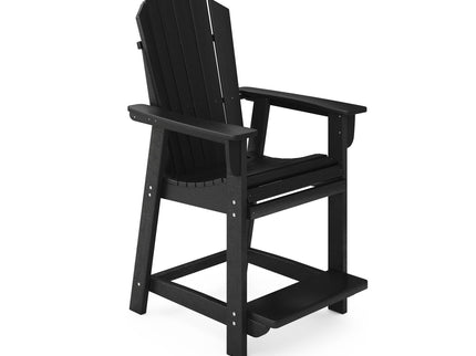Adirondack Style Counter Chair Stylish HDPE Poly Lumber For Dining, Patio, And Garden Comfort