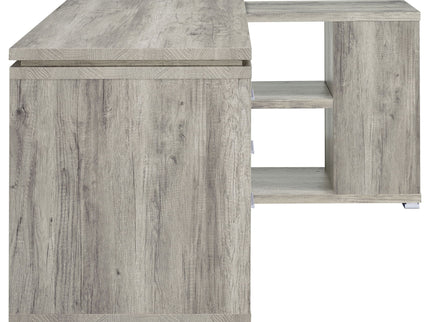 Tona - L-Shape Computer Desk With 3 Drawers And 5 Shelves