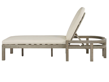Outdoor Chaise Lounge With 5 Position Adjustable Backrest (Set of 2)