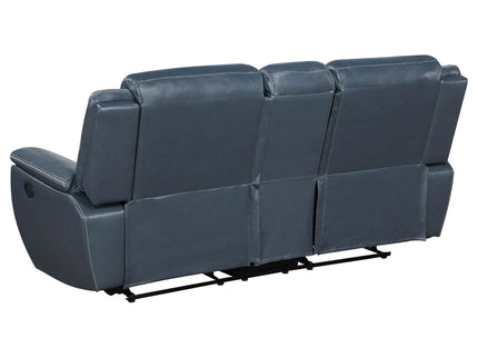 Stanwicke - 2 Piece Motion Reclining Sofa Set With Contrast Stitching - Blue