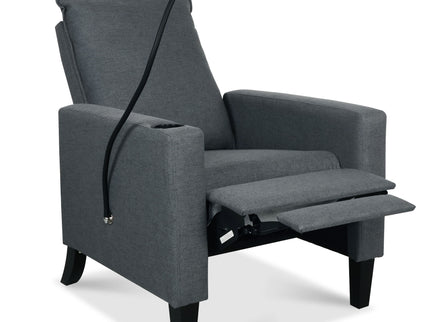 Recliner Chairs For Adults, Adjustable Recliner Sofa With Mobile Phone Holder & Cup Holder, Modern Reclining Chairs Fabric Push Back Recliner Chairs For Living Room, Bedroom