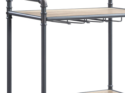 Brantley - Wine Rack - Gray / Oak