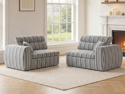 3 Seater, Couch With Throw Pillows For Living Room