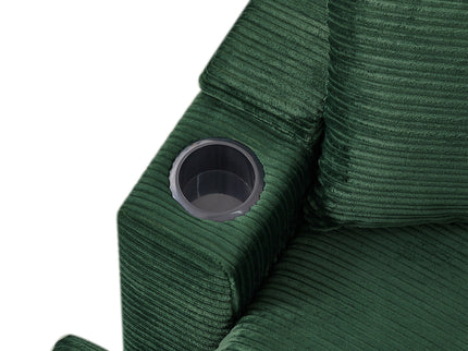 Modern Style Loveseat Sofa Sectional Sofa Couch With Storage Space, A Movable Ottoman, Two USB Ports, Two Cup Holders, A Phone Holder For Living Room