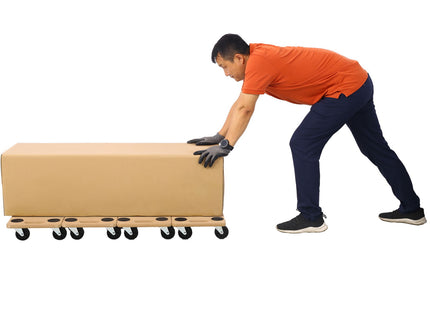Furniture Moving Dolly, Heavy Duty Wood Rolling Mover With Wheels For Piano Couch Fridge Heavy Items, Securely Holds 500 Lbs (Set of 4) - Natural
