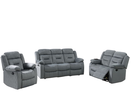 Contemporary Living Room Set With Pillow Arms And Headrest Support