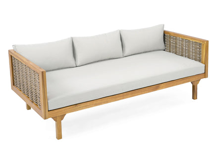 Claremont - 3 Seater Daybed Teak Acacia Wood Water Resistant Cushions