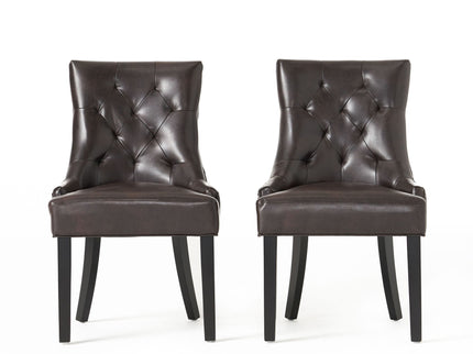 Contemporary Cheney Dining Chair Set With Tufted Design