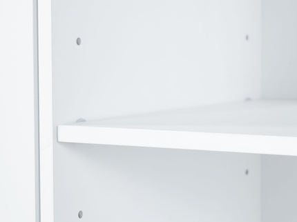 Freestanding Tall Storage Cabinet With 2 Tilt Out Hampers