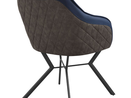 Upholstered Dining Chairs (Set of 2) Retro Bucket Seat - Blue