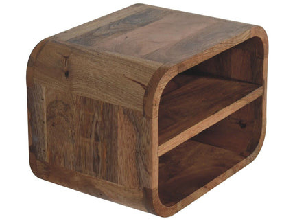 Floating Open Curve Nightstand - Oak