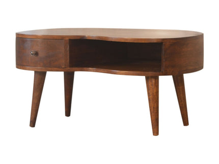 Wave Coffee Table With 1 Drawer