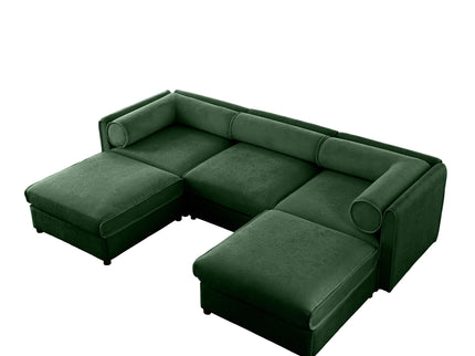 Contemporary Elegant Sofa With Storage And Ottoman