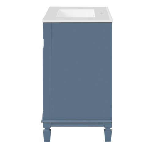 Bathroom Vanity With Sink, Cabinet With 2 Drawers And Adjustable Shelf