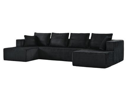 U-Shaped Modular Sectional Sofa With Double Chaise, Oversized Deep Seat For Living Room