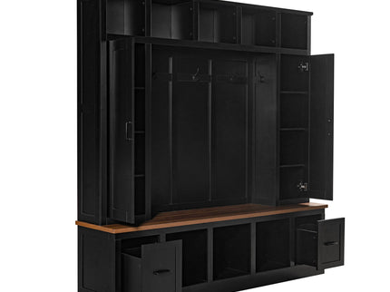 Hall Tree With Storage Bench, Entryway Coat Rack With Hooks