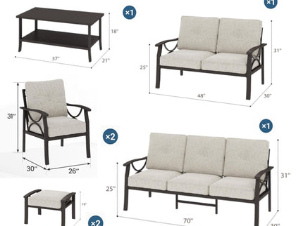 Patio Furniture Set & Coffee Table For Backyard