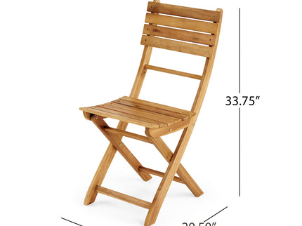 Outdoor 3 Piece Half Round Folding Bistro Set