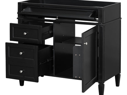 Bathroom Vanity With 2 Drawers And Tip-Out Drawer, Storage Cabinet