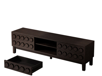 Media Console With 4 Drawers And Cable Management