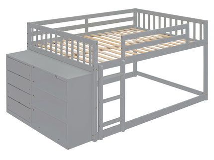 Bunk Bed With 4 Drawers And 3 Shelves