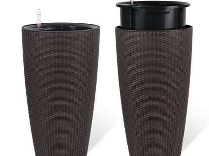 Tall Planters Set With Water Level Monitor And Auto Watering