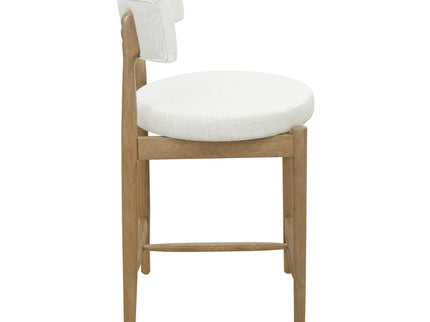 Mid Century Modern Counter Stools, Fabric Upholstered Chairs