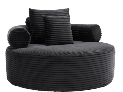 Round Sofa Bed With 3 Pillows For Living Room