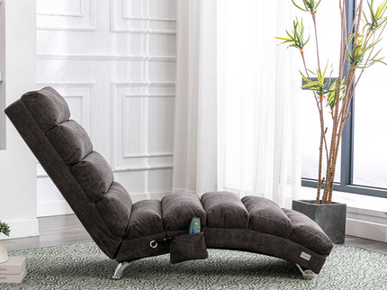 Massage Chaise Lounge Indoor With Remote Control, Ergonomic Electric Massage Lounger