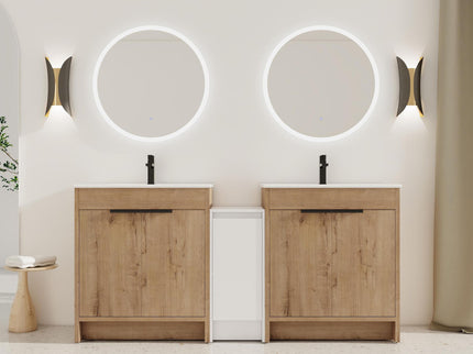 Freestanding Bathroom Vanity & Sink, Storage Cabinets, Soft Closing Doors