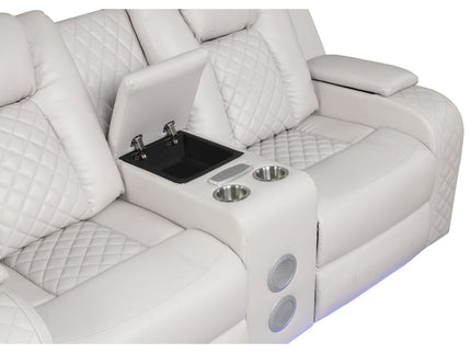 Benz - Power Reclining Loveseat With LED Lighting And Built In USB