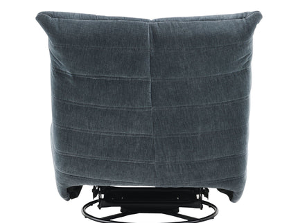 Talmon - Chenille Glider Recliner With Swivel - Dark Gray