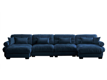 Super Comfort Oversized Modular Sectional Sofa With Movable Ottoman