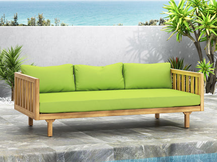 Claremont - 3 Seater Daybed Teak Acacia Wood Water Resistant Cushions