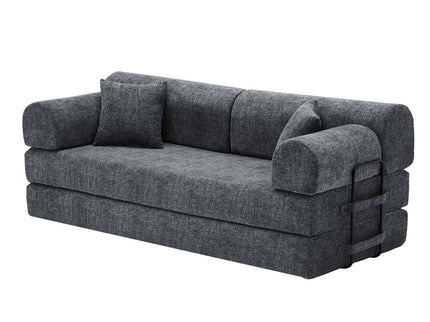 Modern 2 Tone Fabric Convertible Sleeper Sofa Bed