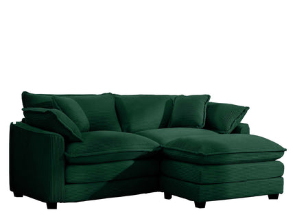 Modern Modular Cushion Sofa With Ottoman, Low Back, Deep Seating Sofa Set