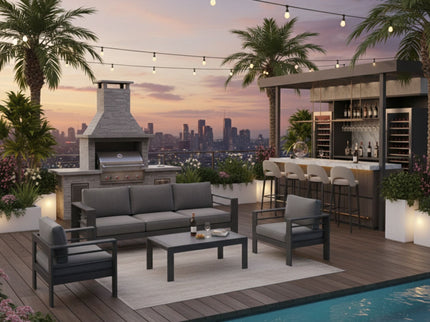 Outdoor Patio Set, All-Weather & Thick Cushions