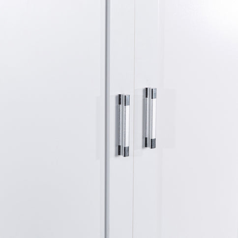 Tall Bathroom Storage Cabinet With 2 Doors And Drawers, Adjustable Shelf