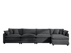 Dark Gray / 2 Pc. 4 Seater Sectional, Ottoman