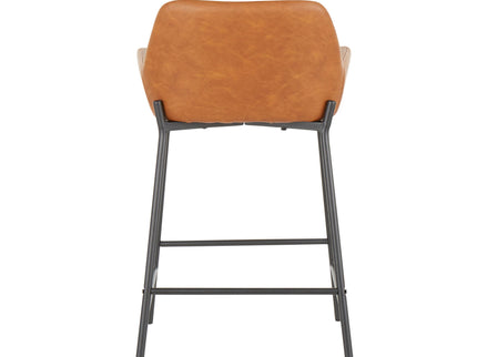 Daniella - Industrial Fixed Height Counter Stool (Set of 2)