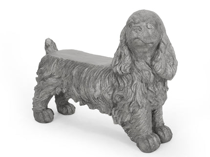 Cocker Spaniel Dog Statue - Gray