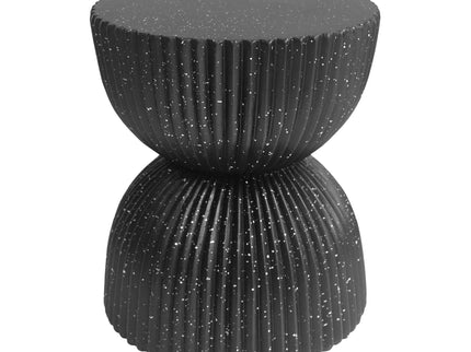 Side Table With Speckled Ribbed Texture