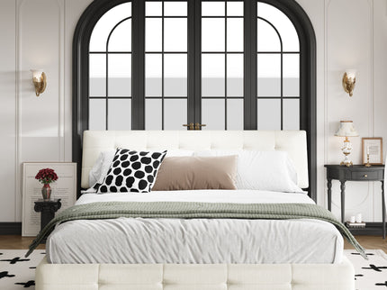 Tufted Headboard With Extra-Large Ultra-Soft Cloud Pillow Design