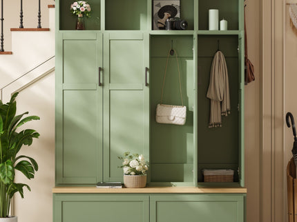 Hall Tree With 4 Hidden Cabinets