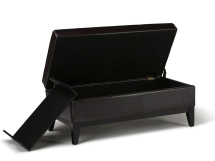 Oregon - Contemporary Storage Ottoman Bench With Tray