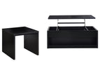 Black / 2 Pc. Coffee Table, End Table