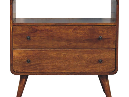 Curved Charm Console - Brown